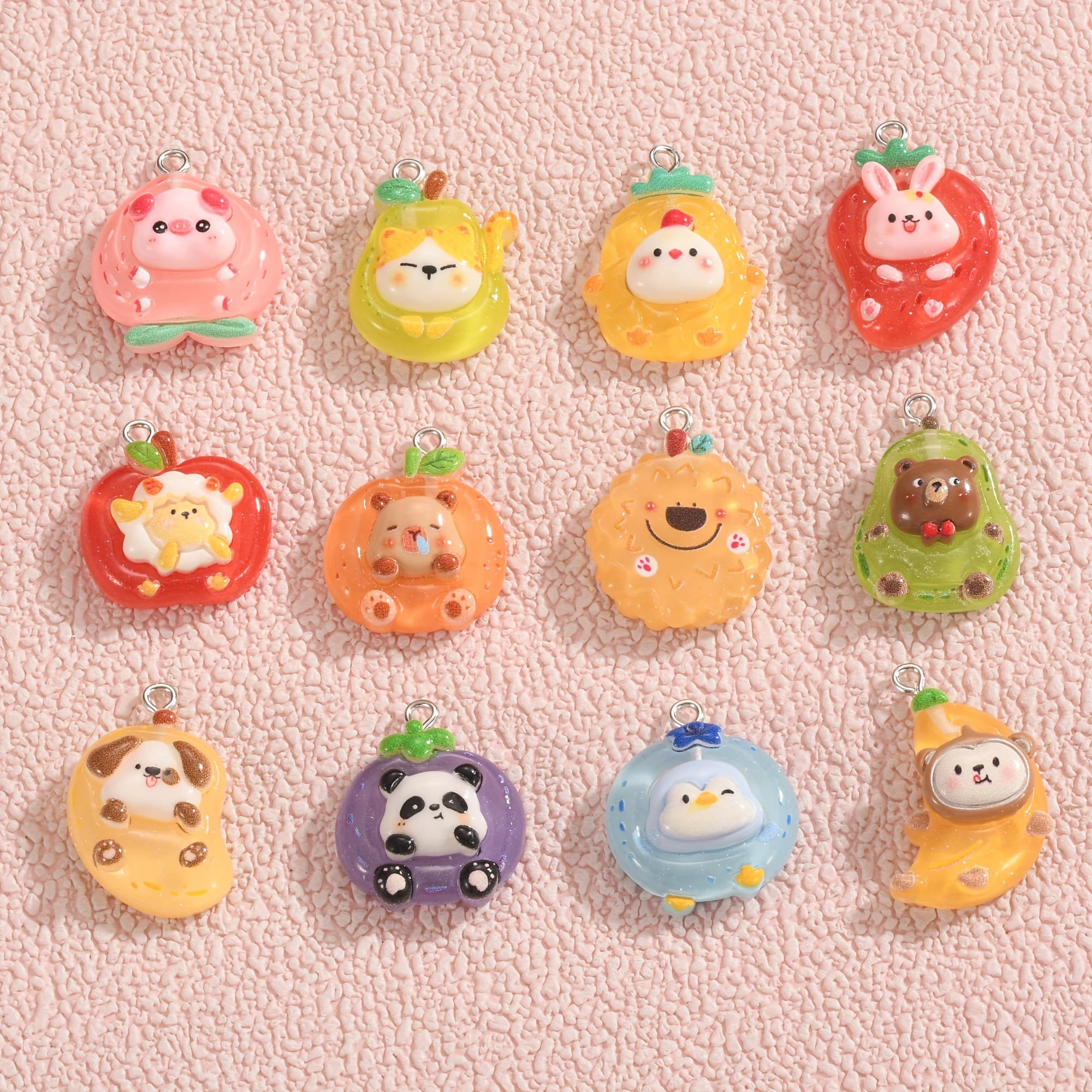 Accesorios DIY de Resina de Frutas y Animales