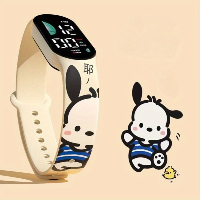 Reloj de dibujos animados Sanrio Pochacco, , Kuromi para hombre y mujer, 1 pi...