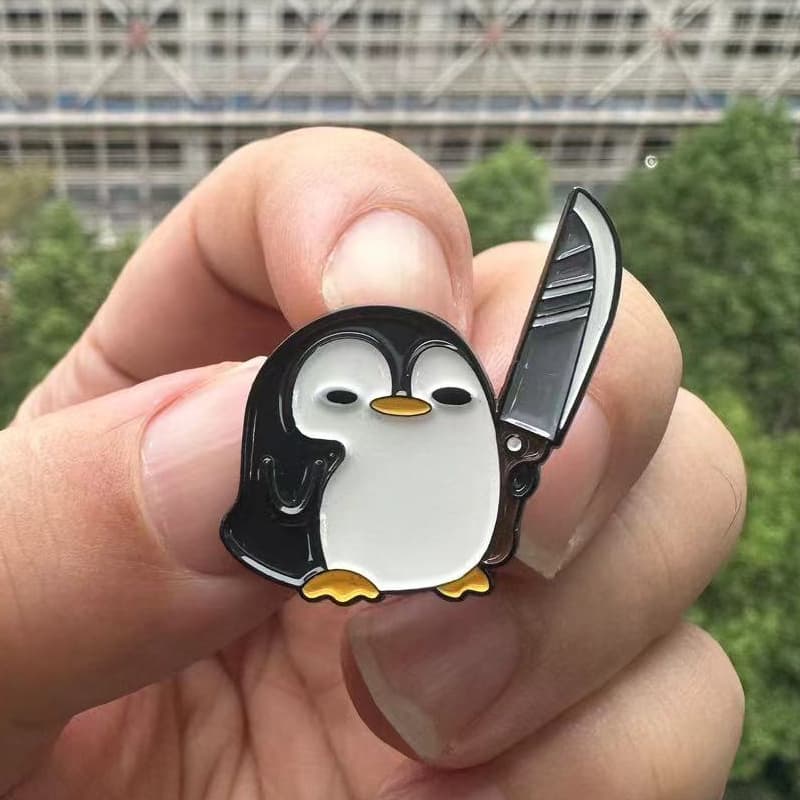 Broche Divertido de Diseño de Pingüino para Mochilas y Gorras, Accesorio de R...