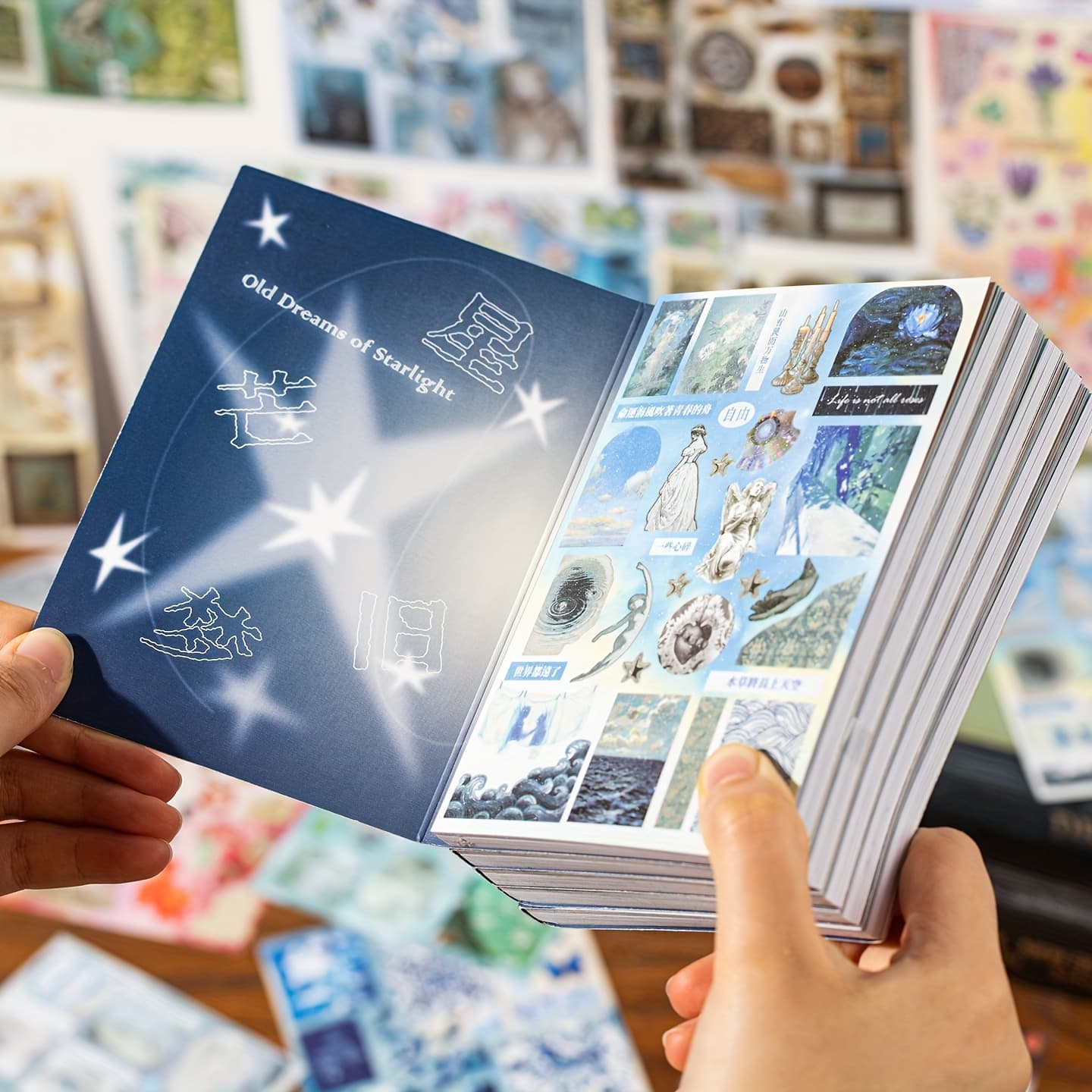 1 libro de pegatinas, adhesivos de película cortada estilo espejo, accesorios...