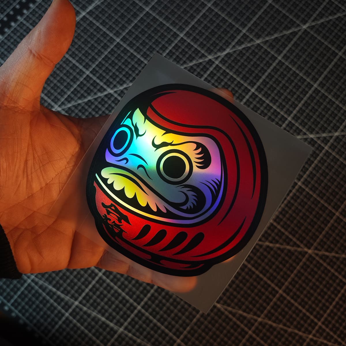 Calcomanía de vinilo de muñeco DARUMA Dharma