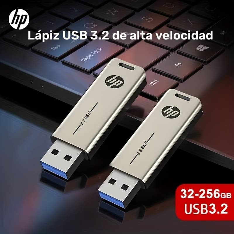 Disco USB 3.2 de Metal HP 32GB, 64GB, 128GB, 256GB